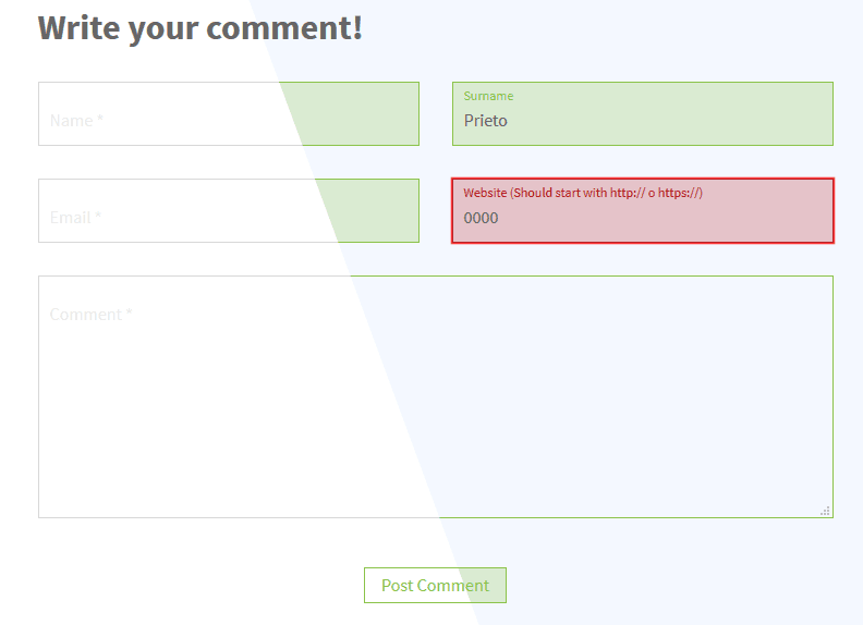 HTML forms with CSS to improve UX