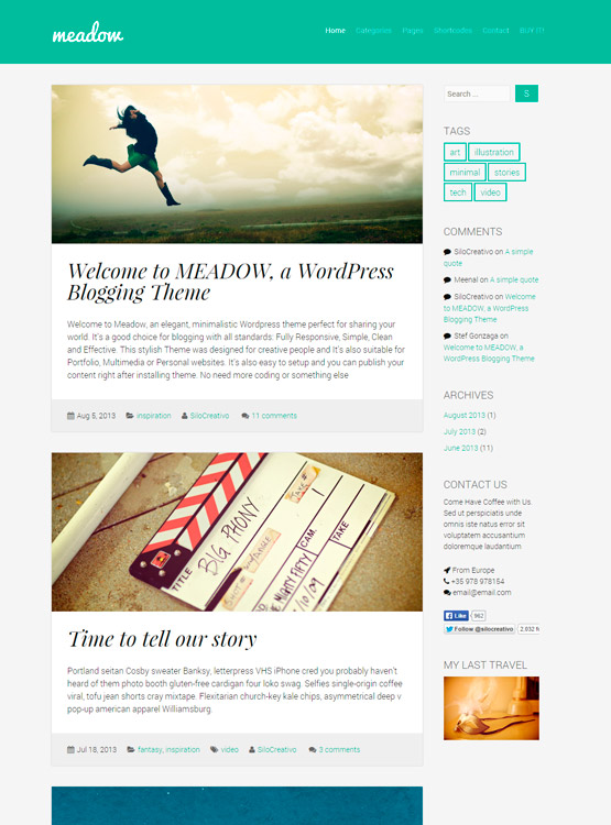 Meadow WordPress theme