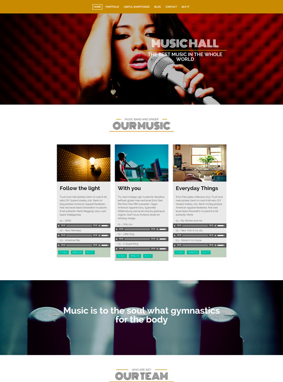 Music Hall WordPress theme