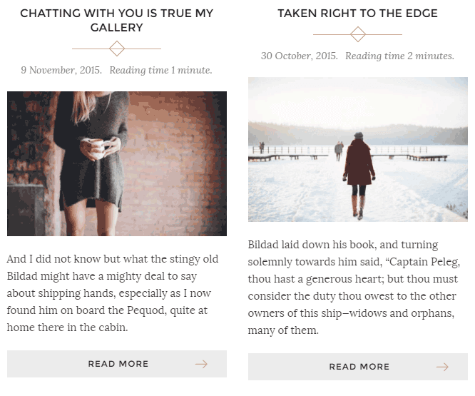 WordPress dos columnas con enlace seguir leyendo