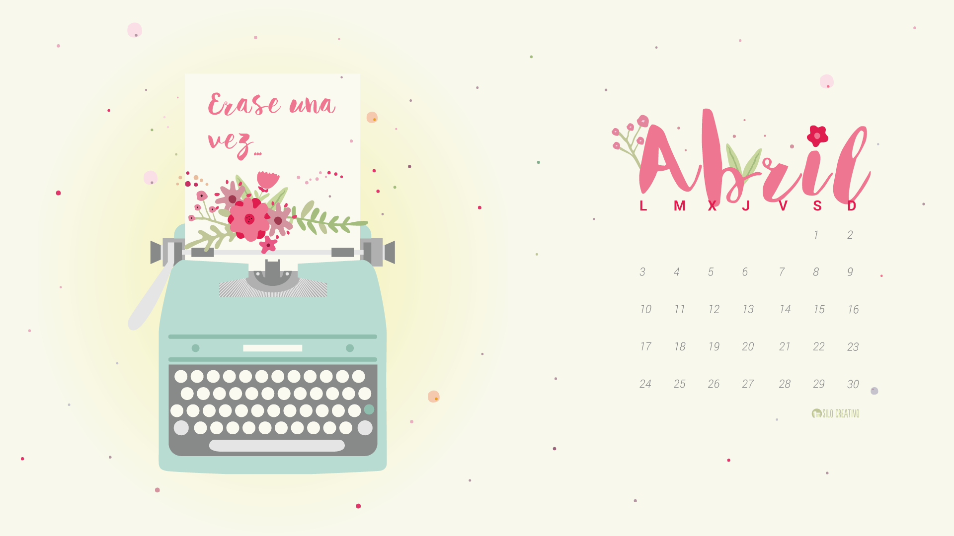 Calendario descargable: Abril 2022 • Silo Creativo