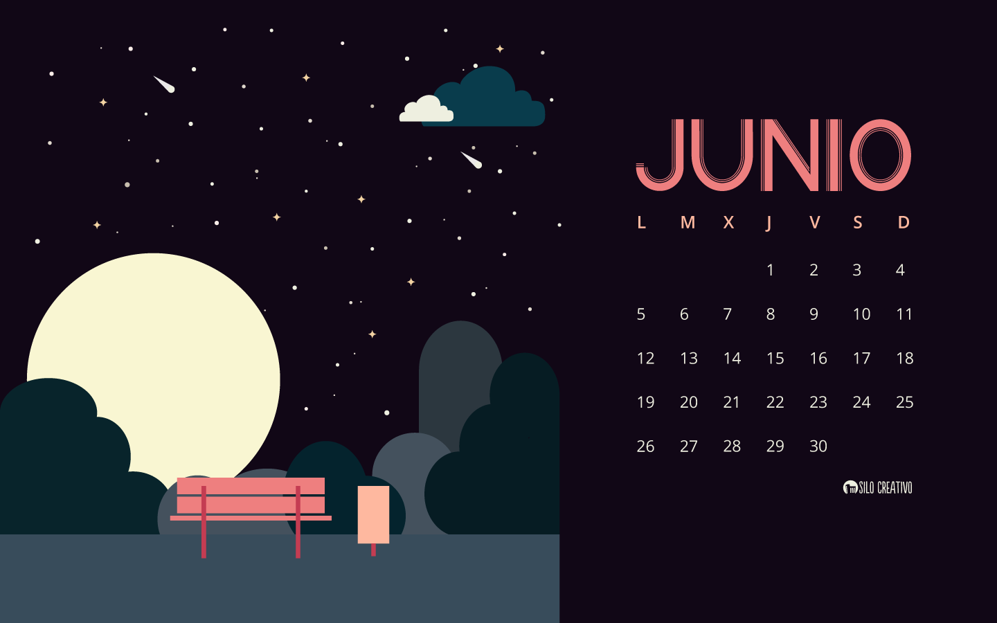 Calendario descargable: Junio 2022 • Silo Creativo