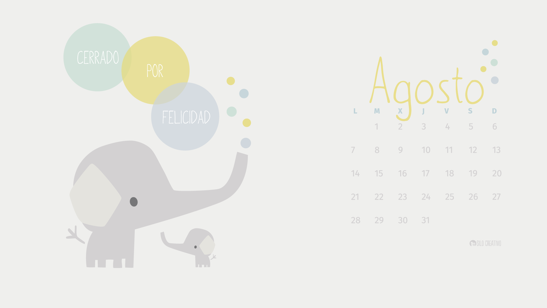 Calendario descargable: Agosto 2022 • Silo Creativo