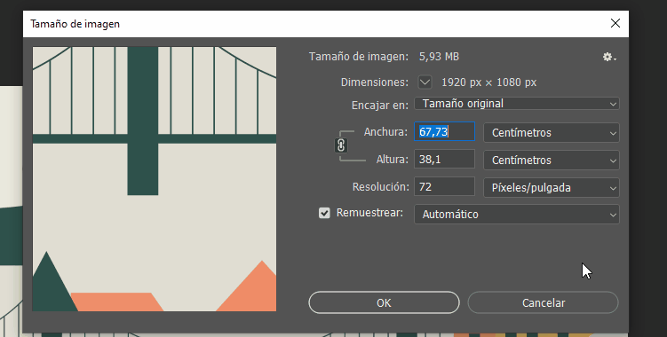 cambio de dpi de imagen en photoshop